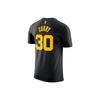 Nike Curry Breathable Digital Letter Print Short-Sleeve T-Shirt for Men, Black