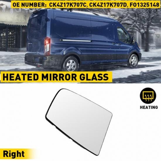 Fit Ford 2015- Transit-350 FO1324148 Right Side Heated Rearview Mirror Glass