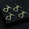 S 18K Gold Plated OT Toggle Clasp for Women Handmade DIY Pearl Necklace Bracelet Jewelry Making Findings PJ0069