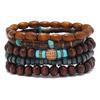 5/6 pcs/set Bohemian Style Bead Bracelet Set Wood Hand Ring Personality Men Bracelets  Girls