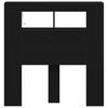 LED Headboard in Black Oak Look 100 x 18.5 x 103.5 cm
