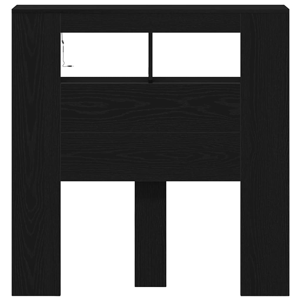 LED Headboard in Black Oak Look 100 x 18.5 x 103.5 cm