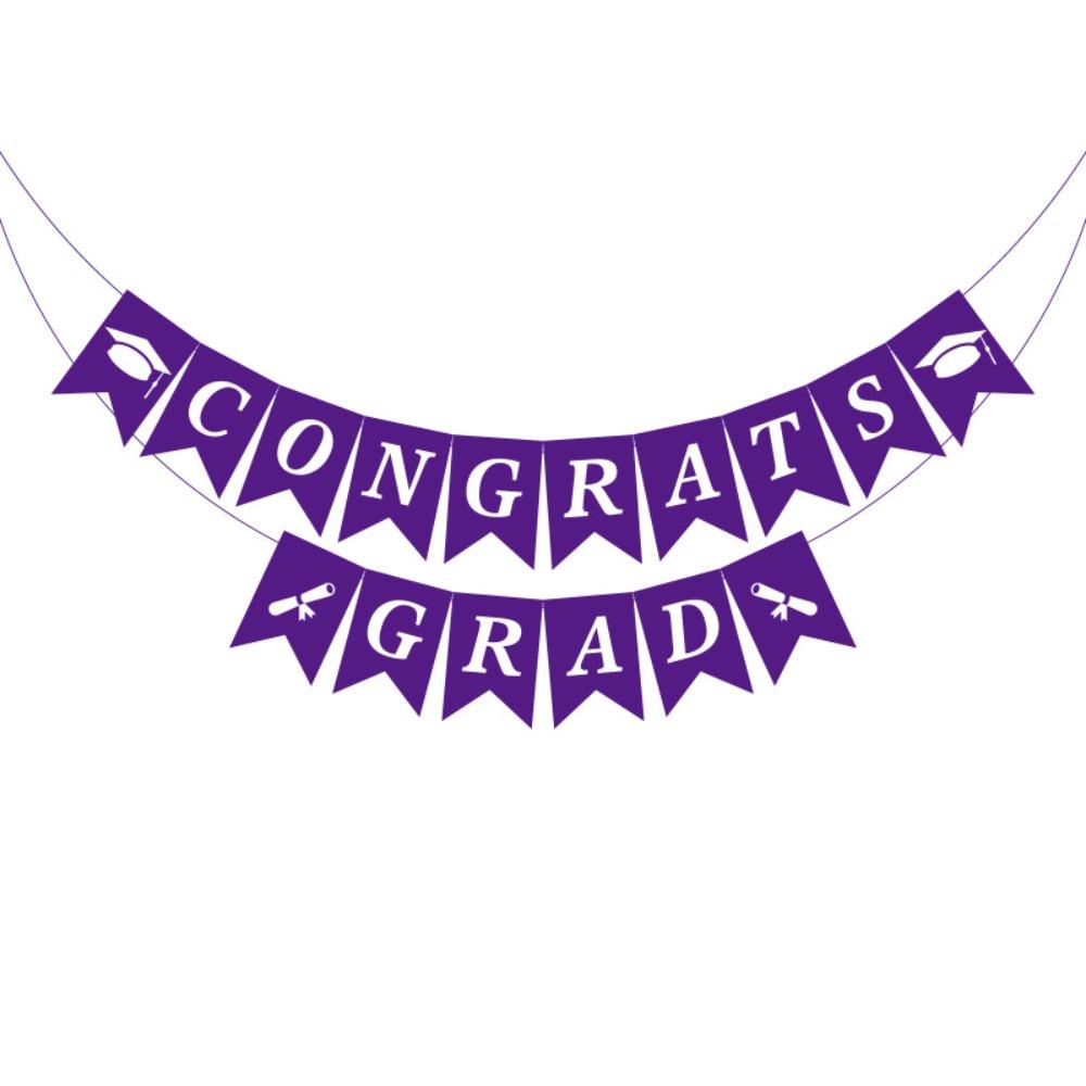 Creative Graduation Banner Garland Reusable Graduation Party Hanging Decorations  Wall Decor
