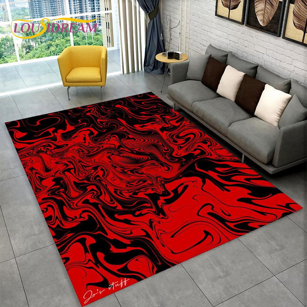 3D Volcano Lava Magma Area Rug Large,Carpet Rug for Living Room Bedroom Sofa Doormat Decoration,Kid Play Non-slip Floor Mat Gift