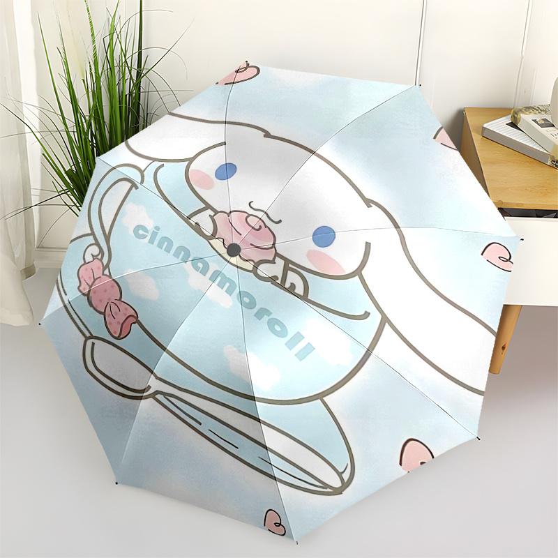 

1pc Cinnamoroll Automatic Opening/Closing Umbrella with Foldable Design, 8-Rib Iron Frame Outdoor Umbrella, Perfect Gift for Fans, Travelers, Daily Us