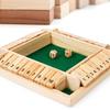 Shut The Case Dice Tabletop Game Wood Material Flaps & Dices Game 4 Players Pub Bar Party Supplies Family Entertainment Children-Friendly & Adults