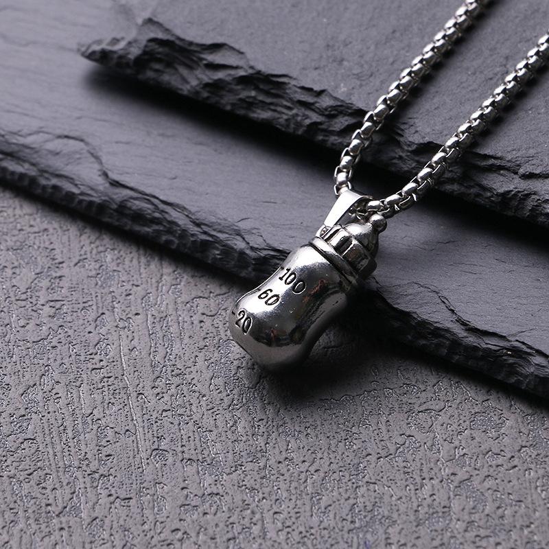 Super Cute Baby Bottle, Hip-hop, Street Niche, Children's Men's and Women's Trendy Accessories, Pendant Necklace