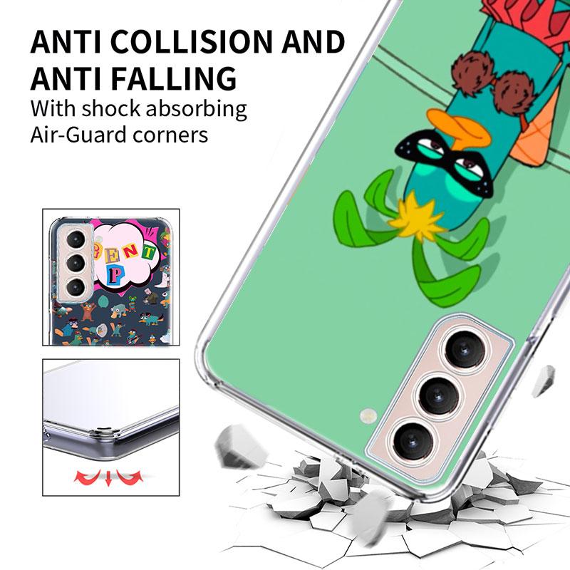 Cartoon Perry The Platypus Phone Case For Samsung Galaxy S25 Edge S24 S23 FE S21 S20 S10 Plus S22 S26 Ultra Cover Clear Cases TP