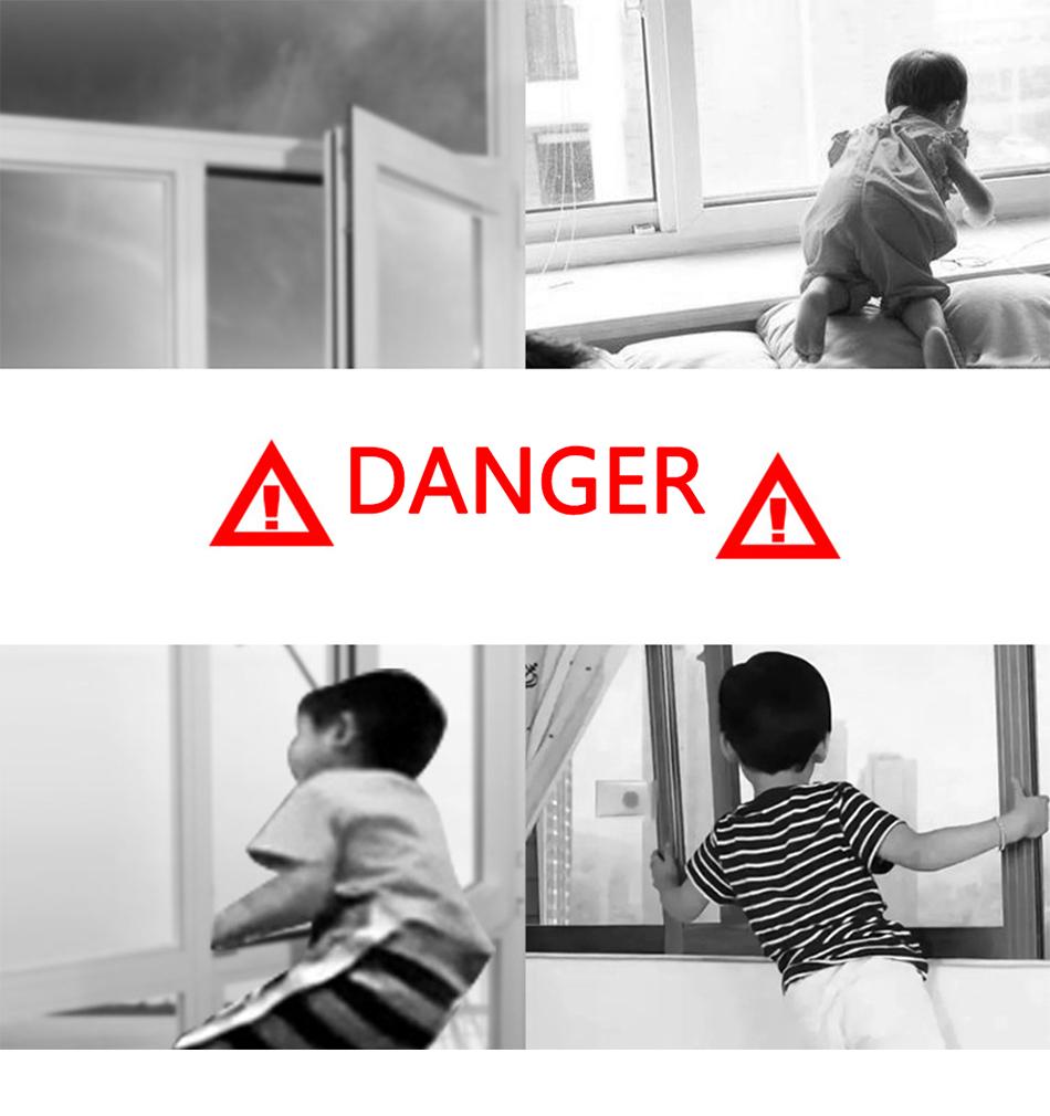 Lot de 6 chaînes de sécurité pour fenêtre, câble de verrouillage, limiteur de sécurité multifonctionnel pour fenêtre, porte, protection pour la sécurité des bébés