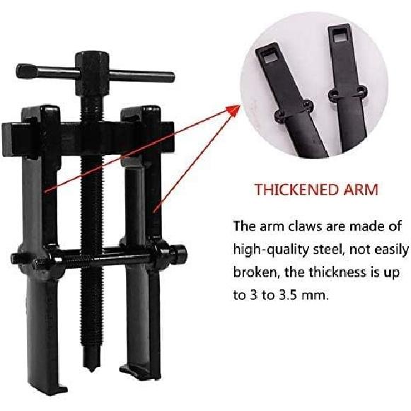 Two Jaw Bearing Puller, Adjustable Two Jaw Puller Remover for Removal Bearing or Gears, Pulley, and Flywheel, Motorcycle Car Auto Removing Kit 2.5"