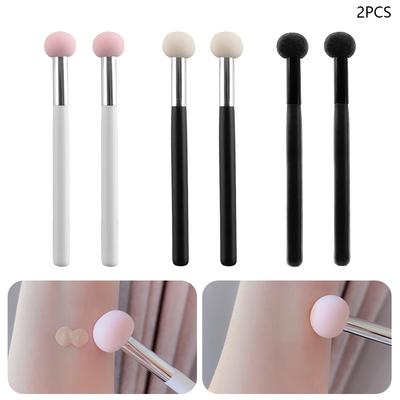 2Pcs Women For Liquid Cream Makeup Sponge Brush Reusable Daily Blending Washable Mushroom Shape Cosmetic Tool Home Travel