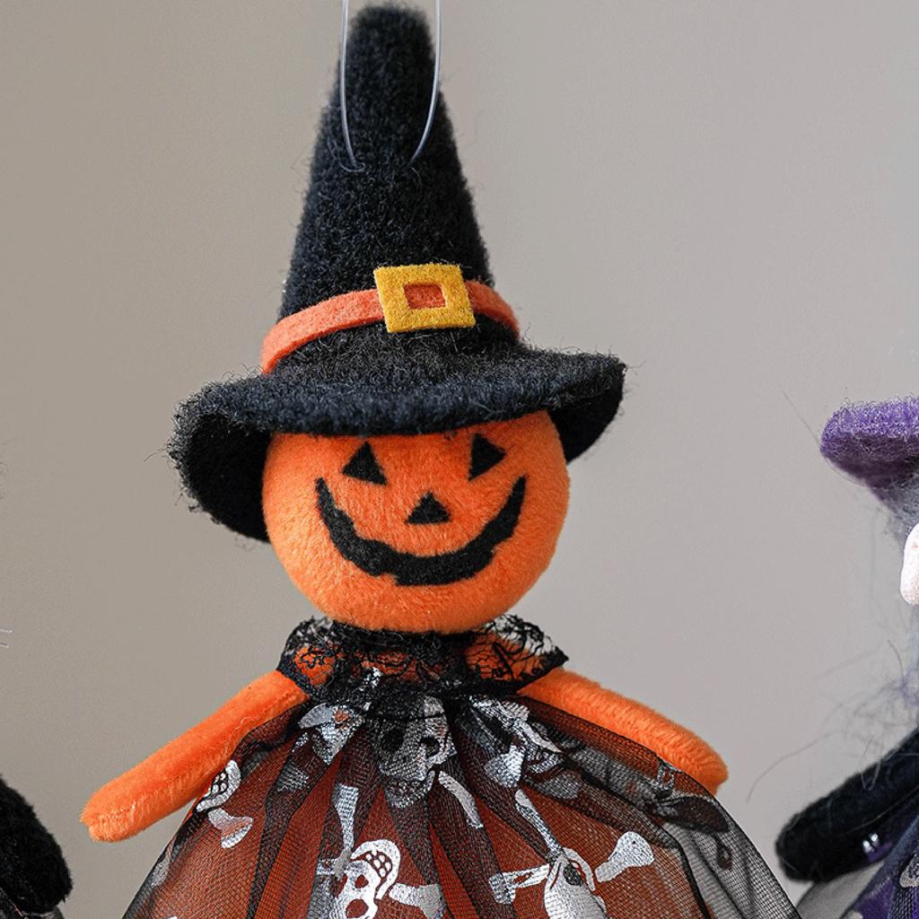 Halloween Hängende Geisterornamente Niedliche Gruselige Kürbisgeist- & Hexenornamente für Zuhause Halloween-Party-Ornamente Zubehör