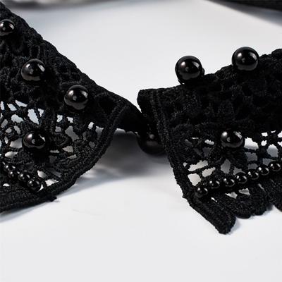Elegant Lace Detachable Collar Insert Polyester Accessory False Collar For Prom Event And Daily Outfits