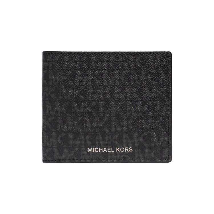 

Michael Kors Greyson Short Vintage Monogram Print Faux Leather Wallet Men wallet Black 39F9LGYF5P001 Basic Set (Bag+Box)