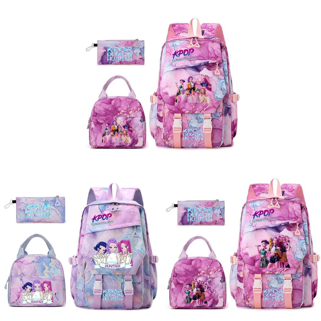 Zaino Kpop Demon Hunters con Tela Oxford Traspirante per Adolescenti
