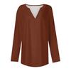 Women's T Shirt Tee Solid Color Long Sleeve Daily Weekend Fashion Basic V Neck Regular Top