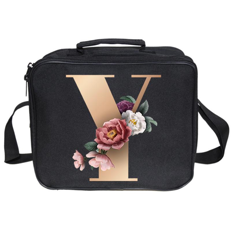 Neue bedruckte Lunchtasche mit 26 Buchstaben, großes Fassungsvermögen, Mehrfachtaschen-Lunchbox-Tasche