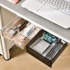 Abs Plastic Drawer Style Desk Organizer With Hidden Pen Holder For Students And Office Use