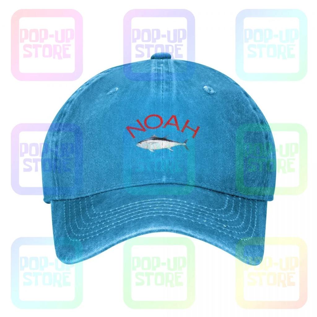 Noah Nyjapan Exclusive Bluefin Tuna Logo Washed Denim Baseball Cap Trucker Hats Vtg Adjustable