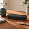 Travel Pencil Pouch Minimalist PU Leather Case, Multi-Functional Stationery Storage Bag with Smooth Metal Zipper, Water Case & Stain Resistant Pen for