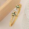 Simple Hip-hop Copper Micro-paved Zircon Double-headed Cheetah Bracelet with Exaggerated Punk Style
