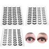 20 Pairs Makeup Long Thick False Eyelashes Daily Use Curly Dense False Lashes Set