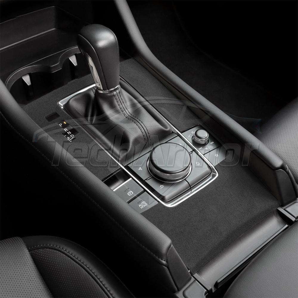 BDN1 For Mazda 3 Axela 2019 2020 2021 2022 2023 2024 2025 Central Console Gear Shift Panel Top Suede Sticker Car Interior Trim