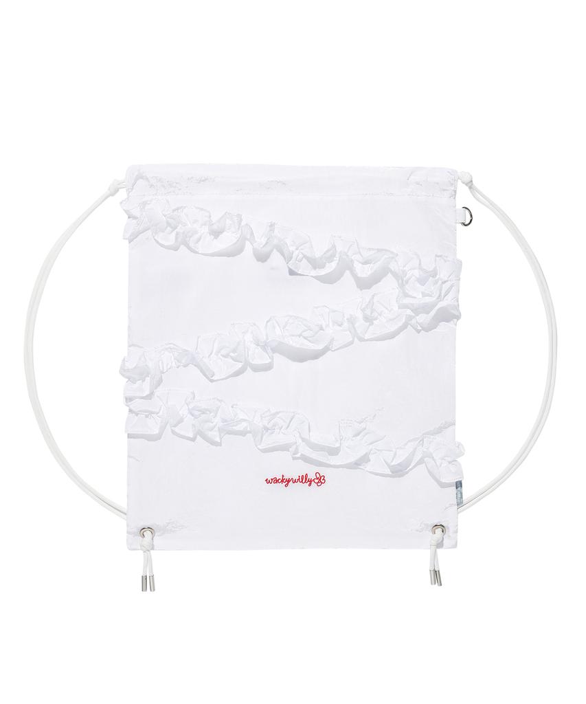 Wacky Willy Women'S Frill Gym Sack White