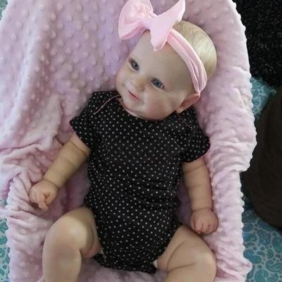 NPK 50cm Reborn Baby Kleinkind Mädchen Sehr Weiche Stoffpuppe Badespielzeug Lebensecht Realistisch Weiche Berührung