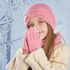 3Pcs/Set Solid Color Children Hat  Scarfs Gloves Set Windproof Winter Kids Beanie  Boys Girls
