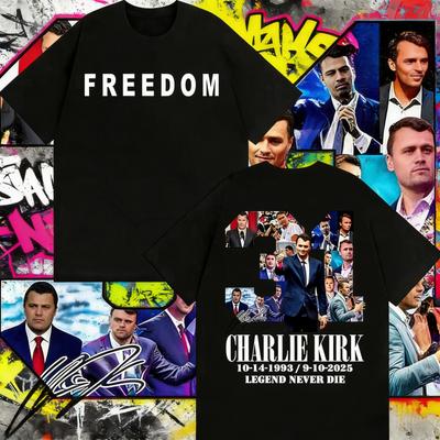  Summer Justice for Charlie Kirk Legend Never Dies Freedom Speech Protest T Shirts Men Women Casual High Quality T-shirt Y2k