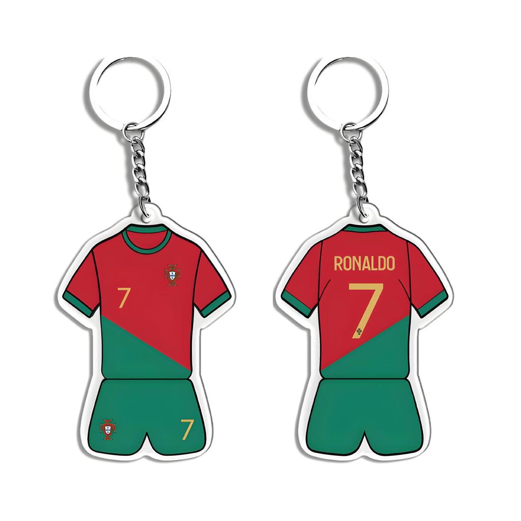 Porte-clés Joueur Étoile: Messi, Ronaldo, Neymar - Souvenirs et Cadeaux de Football en Acrylique