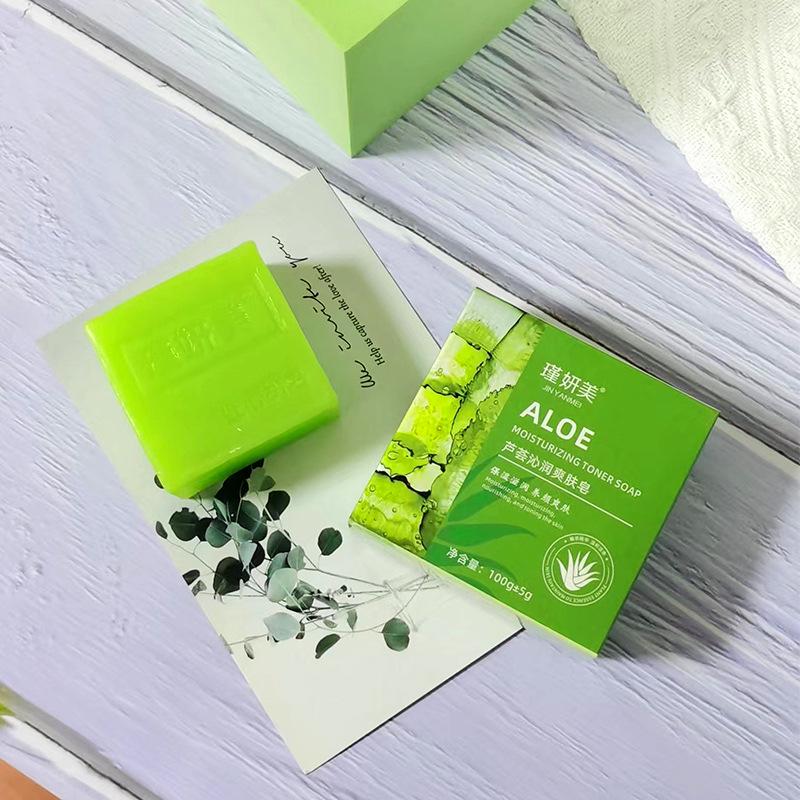 Jinyanmei Aloe Hydrating & Oil-Control Handmade Soap - Cleansing, Anti-Mite, Moisturizing Face Wash