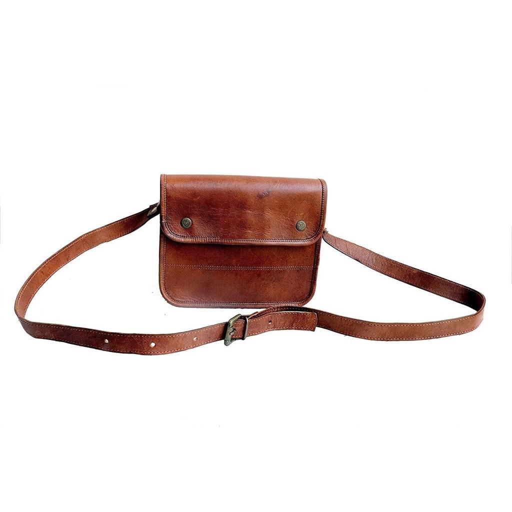 9" Messenger Bag Shoulder Mini Laptop Business Goat Perfect Leather Vintage