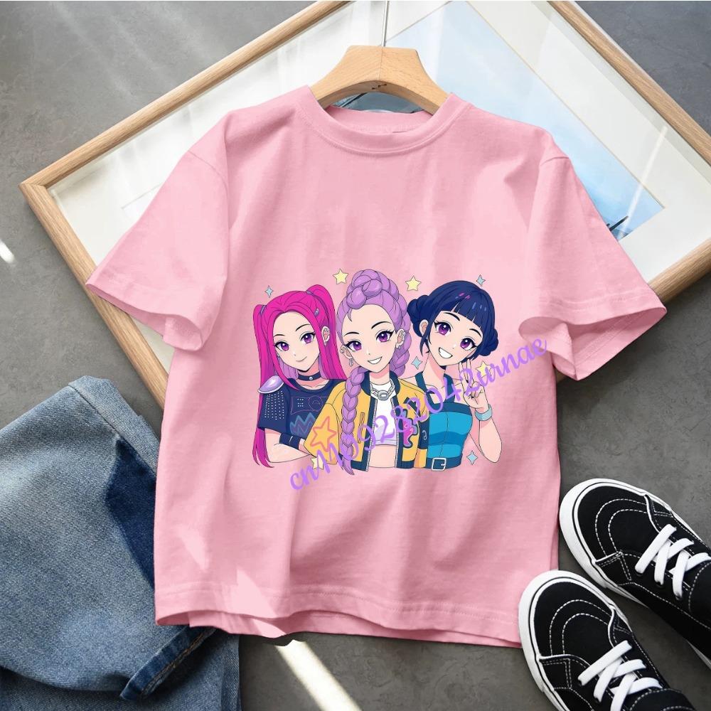 Baby Girls T Shirt Children's Clothing KPop Demon Hunters Fans Gifts Kids Clothes Fashion Casual Tops