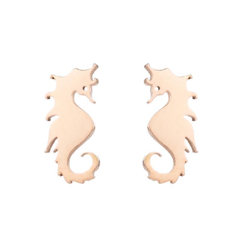 Asymmetrical Eclipse Snowflake & Reindeer Stud Earrings - Japanese & Korean Style