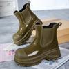 Women's Fashion Mid-tube Rain Boots New Waterproof Platform Soft-soled Waterproof Rain Boots