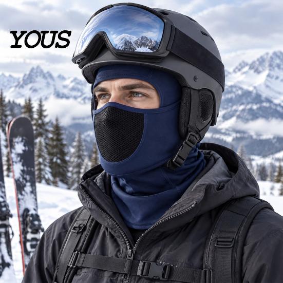 Thermal Neck Warmer for Skiing Unisex Balaclava, Ski Face Mask, Fleece Winter Mask under Helmet, Breathable Windproof Motorcycle Helmet