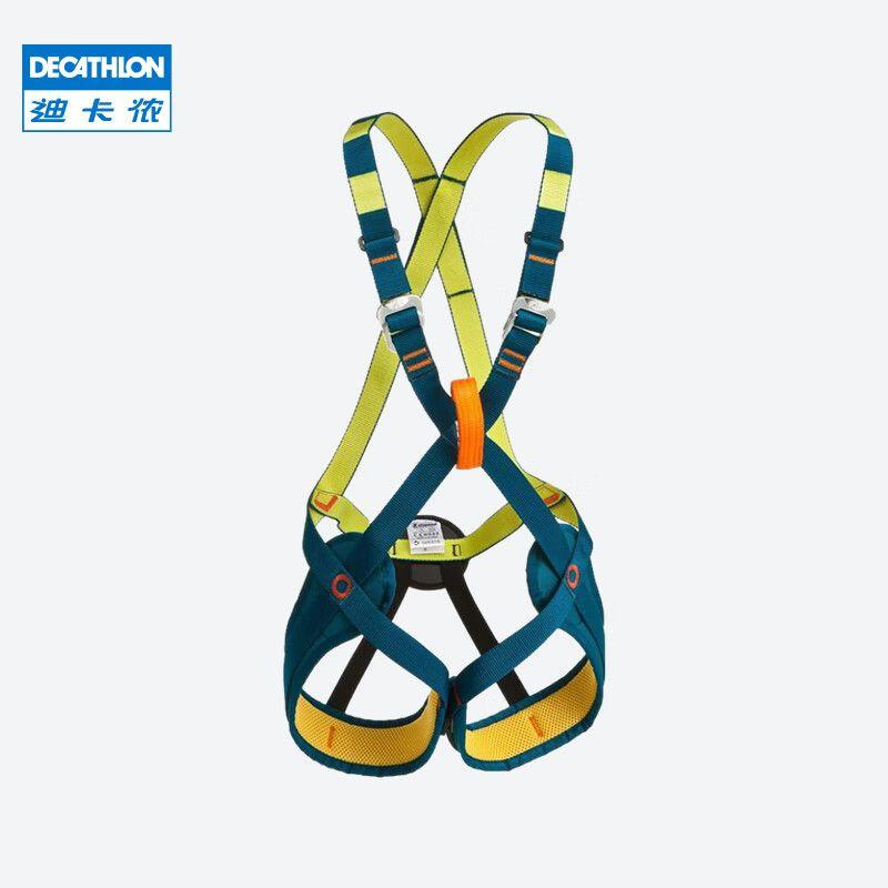 DECATHLON Full Body Stability Easy to Use Easy to Put on and Take Off Climbing Gear Polyester Children's Green