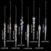 12Pcs Transparent Christmas Icicle Pendants Twisted Design Crushed Ice Acrylic Christmas Tree Ornaments DIY Elegant