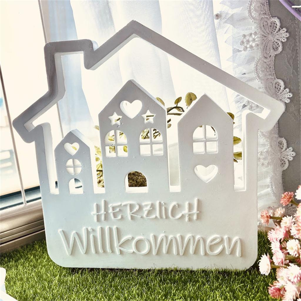 Figurine Molds House Shape Silicone Molds Resin Crafting Tool Silicone Ornament Moulds Silicone Texture for Crafting