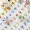 Romantic Flower Bouquet Die-cut Tape: Sugar Poetry DIY Journal Decoration - 6 Styles