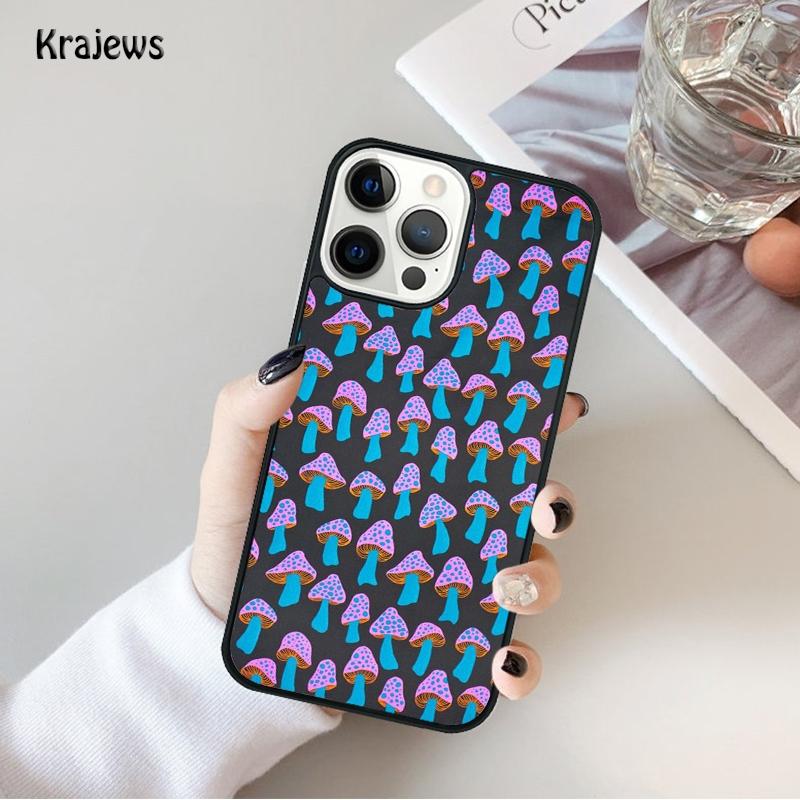 Hippie Mushroom Frog Shrooms Phone Case For iPhone 17 Air 16 15 14 Max Plus 11 12 13 Pro Max Phone Cover Coque
