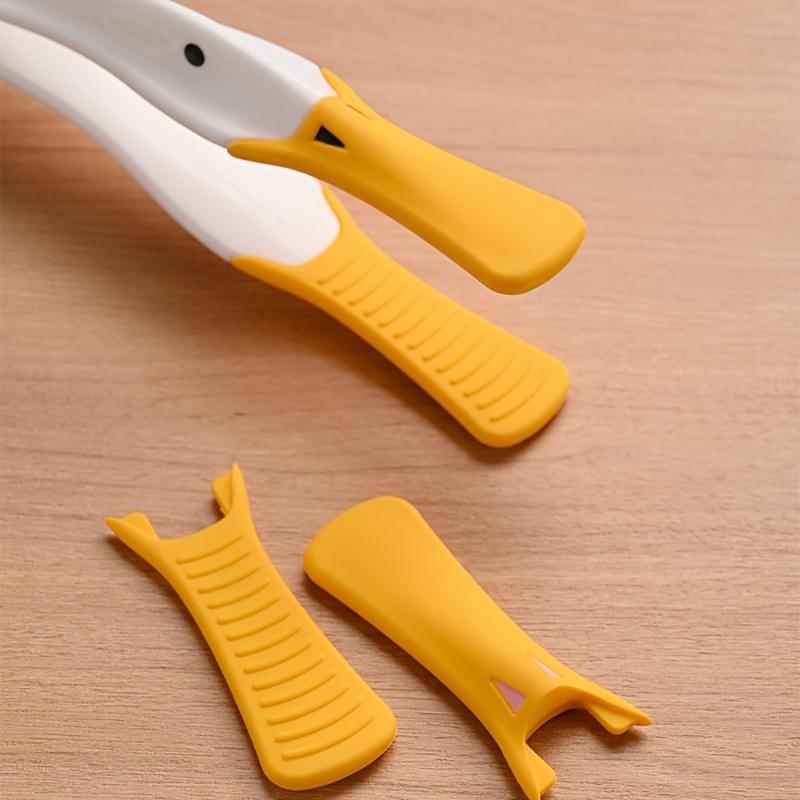 Silicone Bread Tongs, Non Stick, Heat Resistant, Durable Food Tongs for Toast, Duck, BBQ