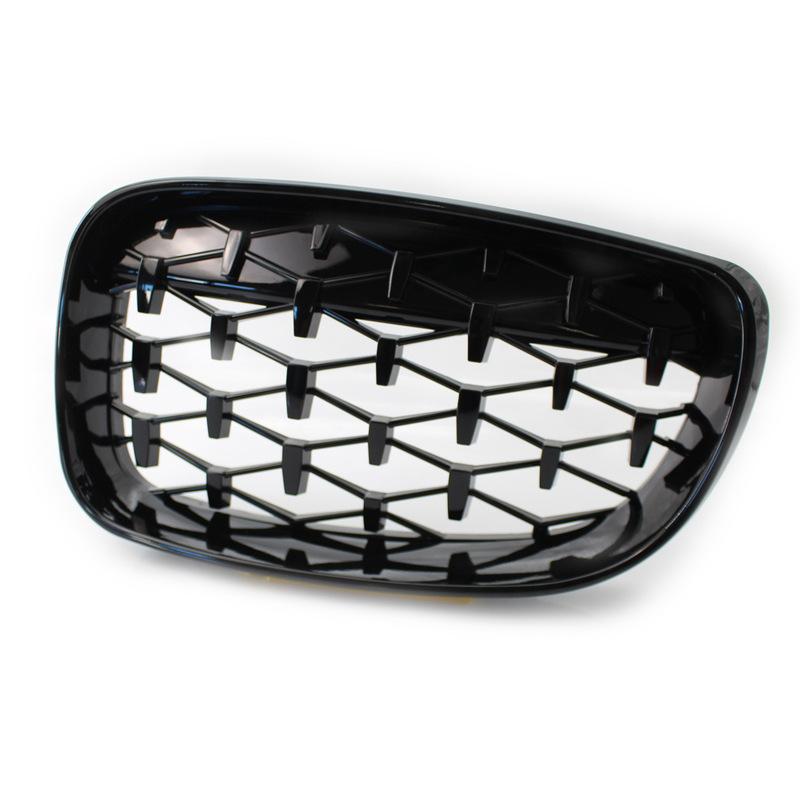 2PCS For BMW 1 Series E87 E81 E82 E88 2008-2011 Left&Right Diamond Style Grille Car Grille Front Bumper Kidney Grill ABS Parts