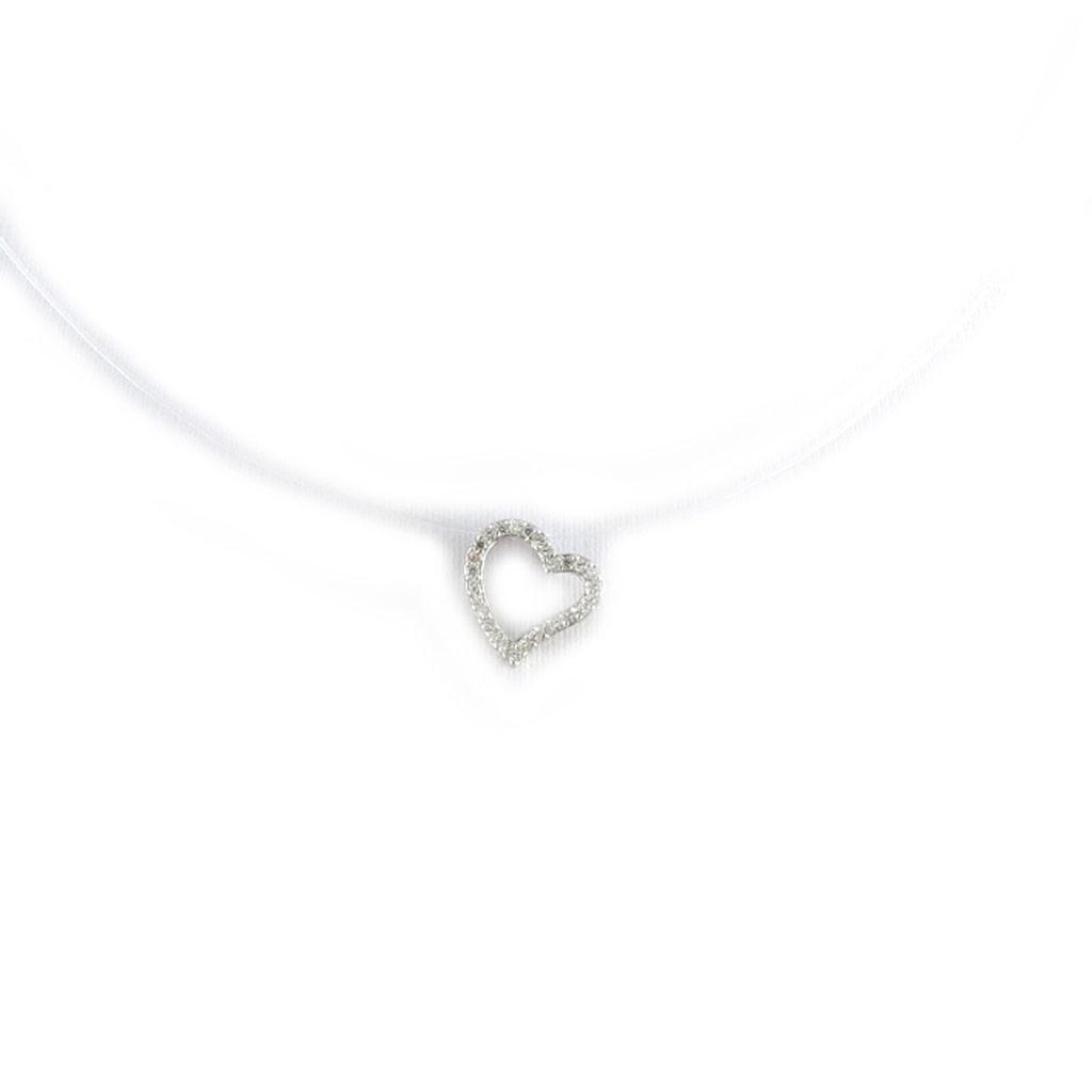 Les Trésors De Lily [L2025] - Silver Necklace 'Love' Silver White (rhodium-plated) - 10 Mm
