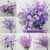 10-Piece Purple Series Artificial Floral Set: Ground Row, Aisle, and Burgundy Wedding Decoration Flowers