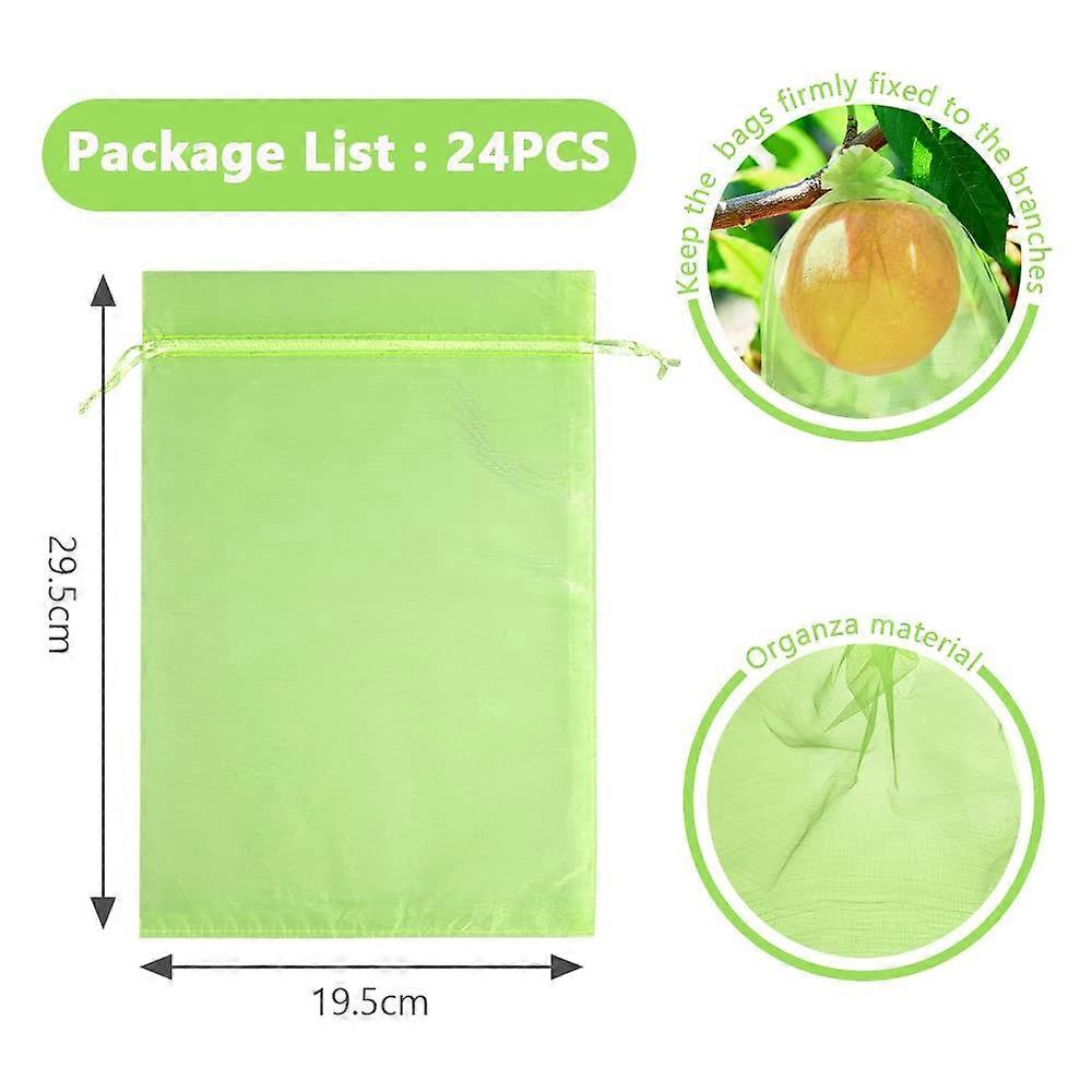 Fruit Protection Bags, 50pcs Fruit Netting Bags with Drawstring, Garden Fruit Cover Mesh Bag