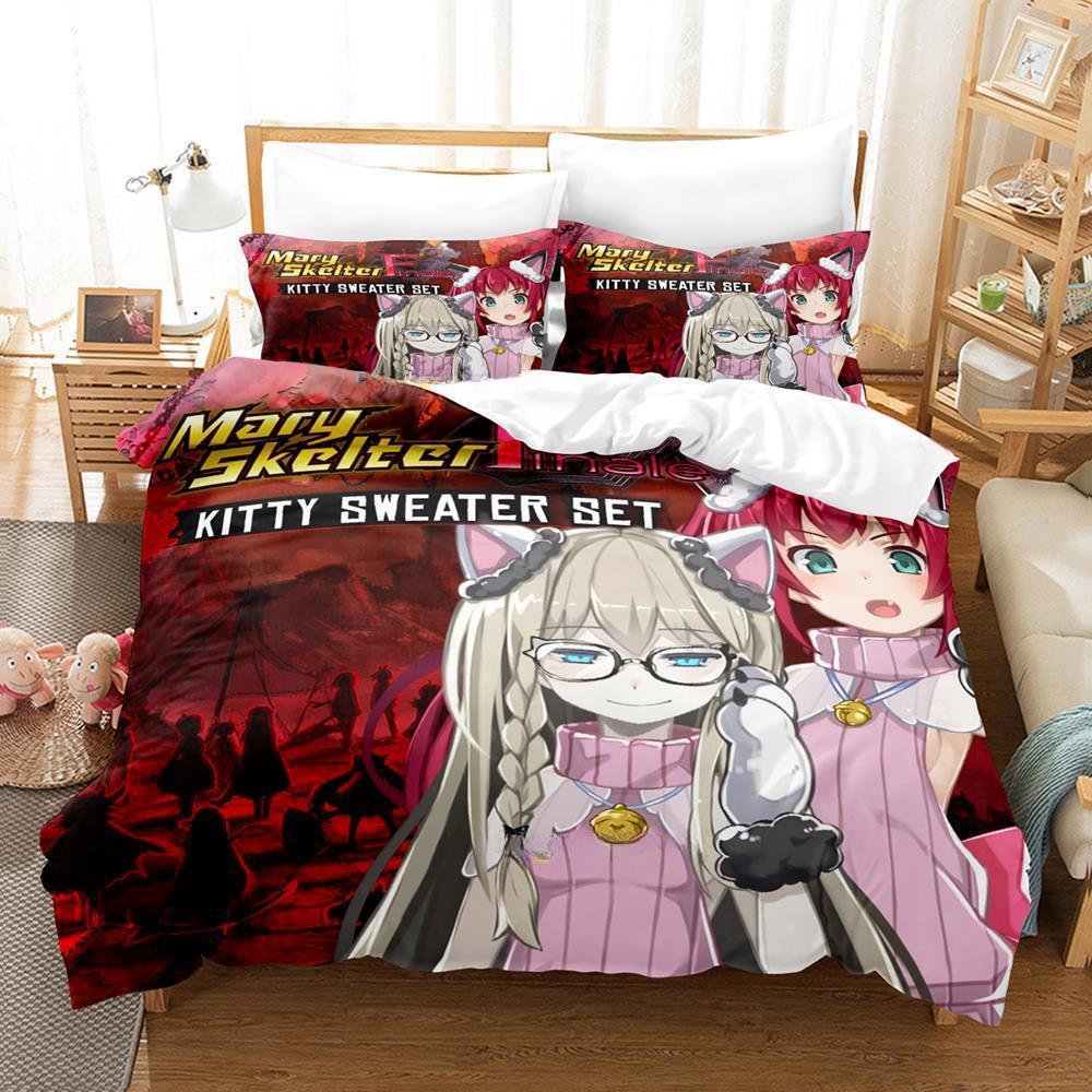 Mary Skelter Finale Bedding Set Single Twin Full Queen King Size Bed Set Adult Kid Bedroom Duvet Cover Sets Game Bed Sheet Set