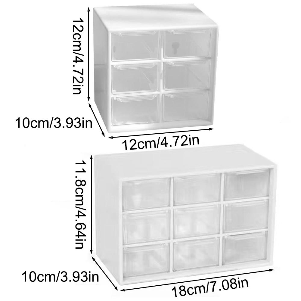 Desktop 9 Grid Storage Boxes Small Drawer Partitioned Student Desk Wall-mounted Sundries Organizer Box for Mini Drawers
